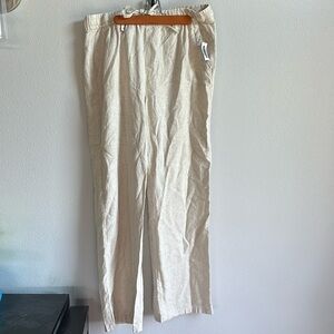 Old navy wide leg linen blend pants. Size Large Tall.